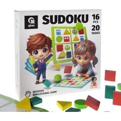 Dra drewniana Sudoku geometryczne 16el