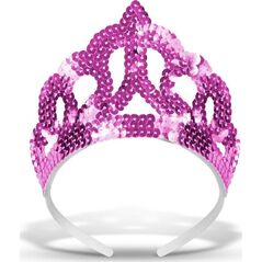 Tiara z cekinami różowa
