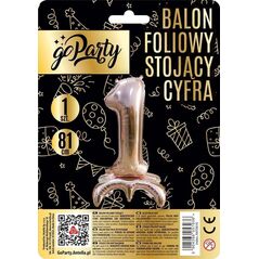 Balon foliowy stojący 1 rose gold 81cm