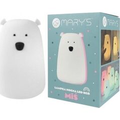Lampka nocna LED RGB+WW + R/C miś duży biały