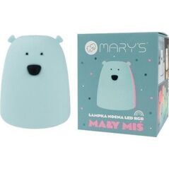 Lampka nocna LED RGB Miś mały niebieski
