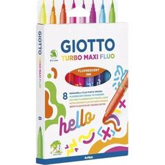 Pisaki Turbo Maxi Fluo 8 kolorów