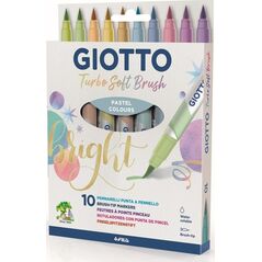 Pisaki Turbo Soft Brush pastel 10 kolorów