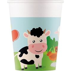 Kubeczki papierowe Farm 200ml 8szt