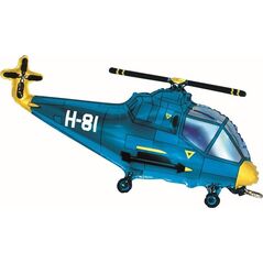 Balon foliowy Helikopter niebieski 57cm