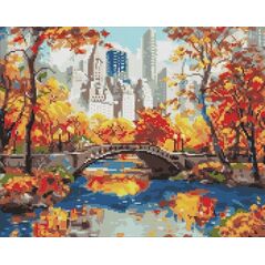 Diamentowa mozaika - Złoty park 40x50cm