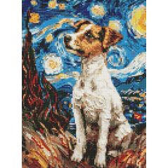 Diamentowa mozaika - Magiczny Jack Russell 30x40cm