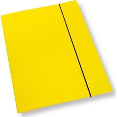 Teczka A4 z gumką lakier żółta 350gsm (10szt)