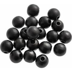 Koraliki drewniane 16mm 20szt matowa czerń