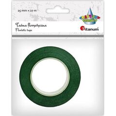 Taśma florystyczna 25mm 27m ciemnozielona