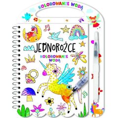 Kolorowanie wodą. Jednorożce