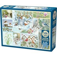 Puzzle 500 Zimowe ptaki G3