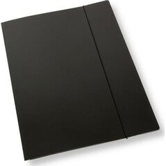 Teczka A4 z gumką lakier czarna 350gsm (10szt)