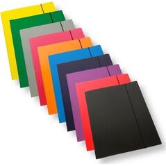 Teczka A4 z gumką laminowana mix 350gsm (10szt)