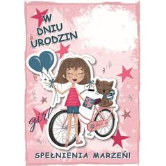 Karnet urodziny dziewczynka