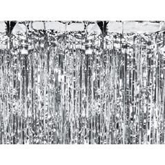 Kurtyna party srebrny 100x200cm
