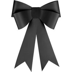 Kokarda dekoracyjna DIY czarna 55x71cm