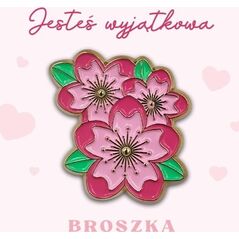 Broszka w kształcie Różowych Kwiatów Orchidei