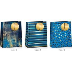 Torba prezentowa Grand Deep Blue 23x18x10cm MIX