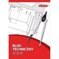 Blok techniczny A4/10K biały (20szt) HERLITZ