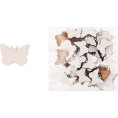 Dekoracja drewniana 36szt Motyl mały