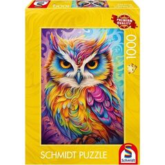 Puzzle PQ 1000 Kolorowa sowa G3