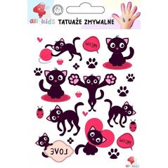 Tatuaże zmywalne dla dzieci Czarne kotki