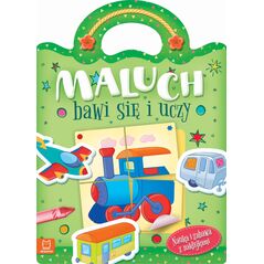 Maluch bawi się i uczy. Nauka i zabawa z naklejkam