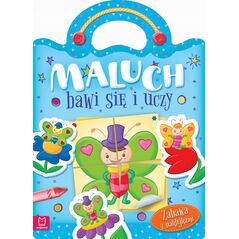 Maluch bawi się i uczy. Zabawa z naklejkami
