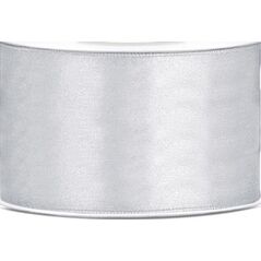 Party Deco Wstążka satynowa, srebrna, 38 mm x 25 m uniwersalny