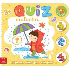 Aksjomat Książeczka Quiz malucha z naklejkami z kotkiem 3-4 lata