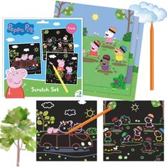 Dodo ZDRAPKA ARTYSTYCZNA ŚWINKA PEPPA MALOWANIE METODĄ SCRATCH DLA NAJMŁODSZYCH