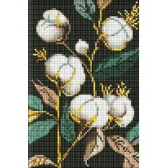 Norimpex Diamentowa mozaika - ¦nieżnobiała bawełna 20x30cm