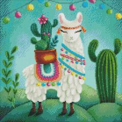 Norimpex Diamentowa mozaika - Jolly Llama 40x40cm