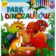 Ranok Park dinozaurów. Koloruję i naklejam