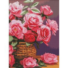 Norimpex Diamentowa mozaika - Kolorowe róże 30x40cm