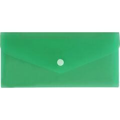 Biurfol Teczka koperta na zatrzask DL 21x9,9cm PP zielona