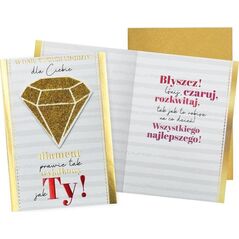 KUKARTKA Karnet B6 Urodziny diament