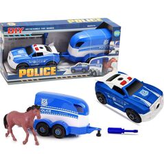 Trifox AUTO POLICJA Z PRZYCZEPĄ ROZKRĘCANE