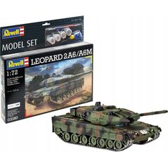 Cobi Czołg do sklejania 1:72 63180 Leopard 2A6/A6M + klej, 4 farbki, pędzelek Revell