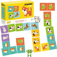Dodo GRA DOMINO ZWIERZĄTKA DLA DZIECI KOLOROWE KARTY DO ZABAWY DLA NAJMŁODSZYCH