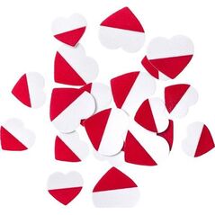 NAKLEJKI Z PIANKI SERCA - POLSKA FLAGA, 20 SZT.