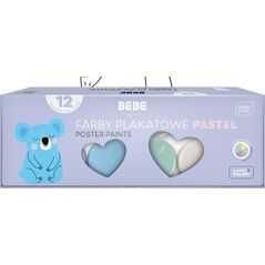 Farby plakatowe INTERDRUK BB PASTEL 12 kolorów 20ml