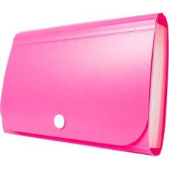 Teczka - Mini organizer harmonijkowy PP TETIS różowy