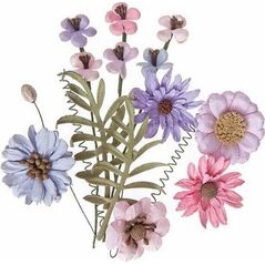 KWIATY PAPIEROWE PINKxLAVENDER, 12SZT. LILA, RÓŻ