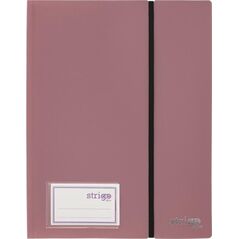 Album ofertowy A4 30kosz. z gumką ciemnoróż STRIGO