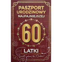 Karnet Urodziny 60 Nowy paszport damskie