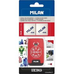 Temperówko-gumka Compact Vickings + 2 gumki MILAN