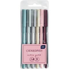 Cienkopisy Satin Gold 6 kolorów