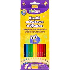 Kredki ołówkowe 12kol lub flamastry 12szt STRIGO